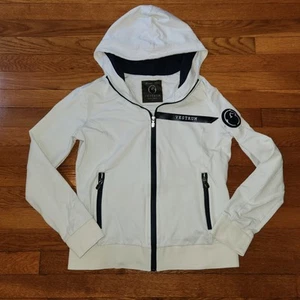 Felpa donna media con cappuccio Vestrum Equestrian full zip bianco sporco - Foto 1 di 10