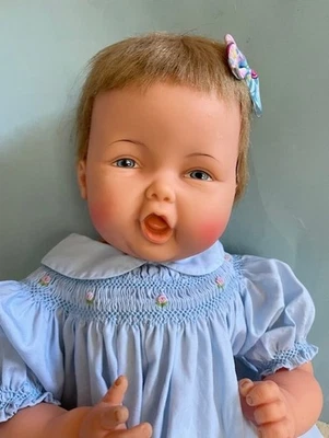 Rare Vintage Ideal Bouncing BABY COOS Doll Still Coos! Thumblina Face YTT-19-L-3 - Image 1 of 4