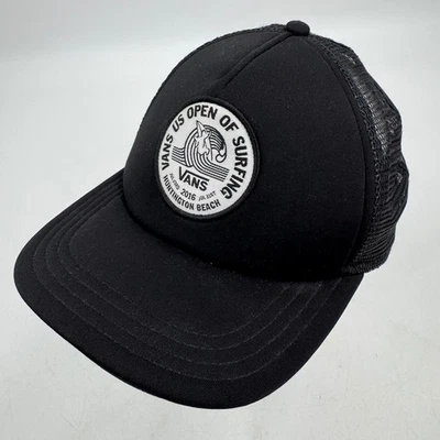 Кепка дальнобойщика Vans US Open of Surfing Huntington Beach черная 2016 - Изображение 1 из 4