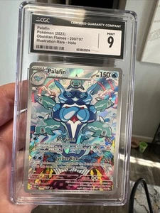 Palafin Pokemon (2023) Obsidian Flames-200/197 Illustration Rare holo CGC 9  - Picture 1 of 8