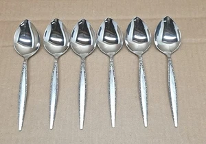 Menge 6 Oneida Community Venetia Oval Suppe Platz Löffel Edelstahl Besteck 7" - Bild 1 von 3