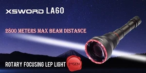 MAXTOCH LA60 Rotary Focusing LEP Flashlight – 2800m Throw, Zoomable Beam - Picture 1 of 6