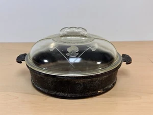 Guardian Service Cookware 9” Round Casserole Fryer Roaster With Glass Lid Vtg - Picture 1 of 17