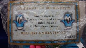 Peluche Millicent & Miles Peacock JC Penny 2000 publicidad coleccionable pavo real - Imagen 1 de 8