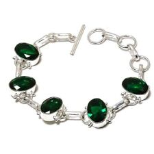 Chrome Diopside Gemstone Handmade 925 Sterling Silver Jewelry Bracelets Size 7-8