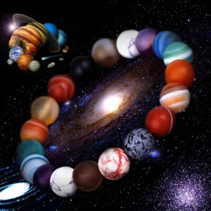 Univers Galaxy Exploration Star Bracelet  Milky Way Eight Stone Planet Jewelry - Picture 1 of 18