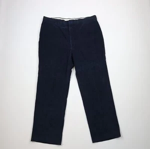 Vtg 70s Streetwear Mens 42x31 Faded Wide Leg Bell Bottoms Corduroy Pants Blue - Picture 1 of 11