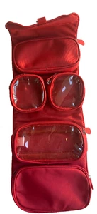 Stone & Co Kulturbeutel Organizer zum Aufhängen Rot Rosa Reise Kosmetiktasche Etui Make-up - Bild 1 von 13
