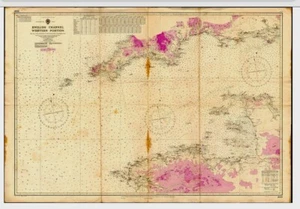EXPERIMENTAL RADAR ADMIRALTY CHART. No.2649. ENGLISH CHANNEL. 1952 Edn. - Picture 1 of 10