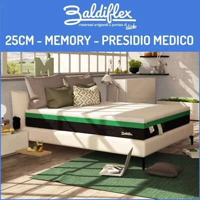 BALDIFLEX MATERASSO MEMORY MOJITO TOP DISPOSITIVO MEDICO H25 SFODERABILE - Immagine 1 di 4
