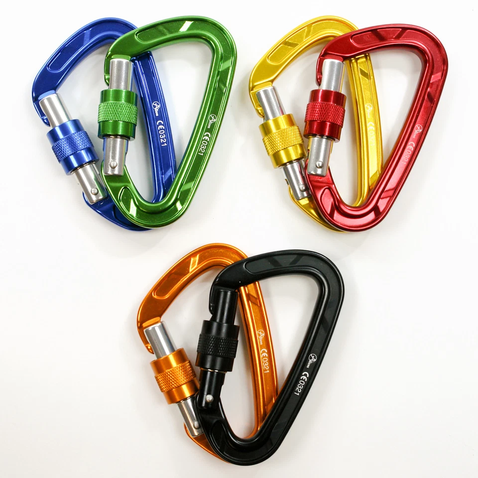 Aliens Schraubkarabiner mit Keylock, Kletter Karabiner - Farbe zur Auswahl