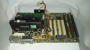 Pack ASUS P2B Intel-350MHZ RAM-384MB DOM-128MB MS-DOS NC DOOM - Vintage #CKDB