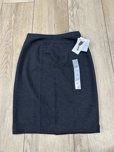 NWT Ellen Tracy Women’s Stretch Straight Pull On Pencil Skirt Size SX Gray - Picture 1 of 11