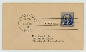 US Stamp #887 Daniel Chester French 5c - FDC - Stockbridge Mass - CV $4.00 - Picture 1 of 2