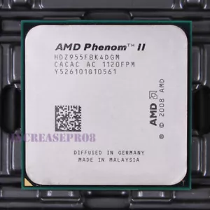 AMD Phenom II X4 955 HDZ955FBK4DGM CPU Processor 4000 MHz 3.2 GHz Socket AM3 - Bild 1 von 1