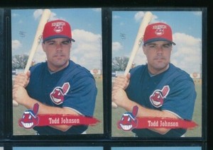 Lot (2) 1995 Multi-Ad #16 Todd Johnson Kinston Indians (CF71) SWSW6
