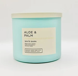 Bath & Body Works White Barn ALOE & PALM 3-Docht 14,5 Oz. Duftkerze - Bild 1 von 2