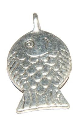 Pez #3 Dije Plata Tibetana J1172 Foto 1 de 4