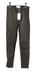 PATRIZIA PEPE Strukturleder Legging Skinny Hose Schwarz IT 42 XS S NEU 550 $ - Bild 1 von 11