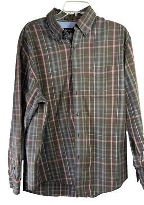 Camisa de vestir Van Heusen manga larga para hombre - Talla: grande (16) - Color: oliva Foto 1 de 4