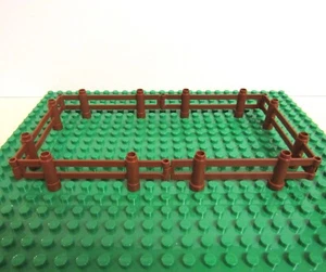 Lego DUPLO House Zoo Farm Set of 6 Brown Connectable Fence Pieces - Picture 1 of 3