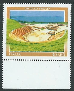 2007 ITALIA CATTOLICA ERACLEA VARIETà MANCANZA COLORE NERO MNH ** - E4-5 - Picture 1 of 1