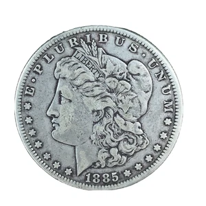1885 Morgan Dollar Circulated 90% Silver $1 US Coin Collectible #1166 - Picture 1 of 4