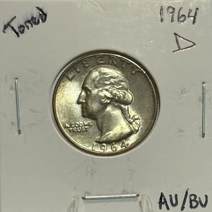 1964 D Washington Quarter, 90% Silver, Toned, AU/BU, Beautiful! 🔥🔥 - Picture 1 of 2