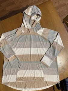 LuLaRoe Felpa con Cappuccio Elasticizzata Unicorno Ambra Donna 2XL Multicolore Righe Comfort - Foto 1 di 5