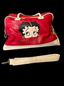 Vintage Betty Boop rot Seesack Doppelgriffe Reise Übernachtung Handgepäck - Bild 1 von 6
