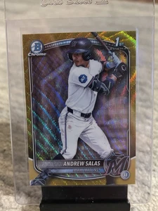 Bowman Chrome Andrew Salas Gold Wave Refractor 2025/50 Miami Marlins - Imagen 1 de 2