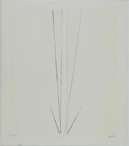 Geneviève ASSE - La pointe de l'oeil - 2002 - original signierte Trockenspitze - Bild 1 von 1