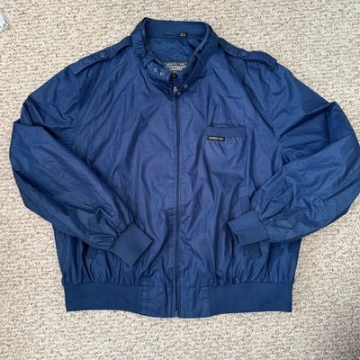Members Only Men Bomber Jacket Navy Sz 2X Vintage Biker Hong Kong - Image 1 of 4