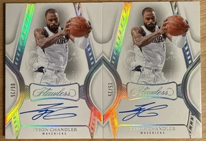  2024/25 Panini Flawless Tyson Chandler 2X Auto Lot 9/25 & 15/25 Dallas Mavs - Picture 1 of 2