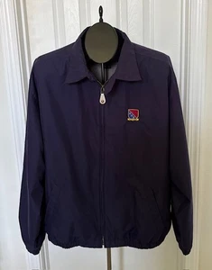 Vintage Chaps Ralph Lauren Lightweight Jacket Windbreaker Men's L Navy Full Zip - Picture 1 of 9