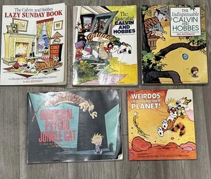 Calvin & Hobbes Lot Of 5 Comic Books by Bill Watterson Paperback - Picture 1 of 15