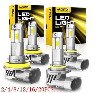 Combo 9005+H11 LED Headlight Super Bright Bulb White 320000LM High/Low Beam 2/4X - Image 1 of 4
