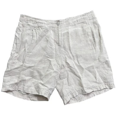 Pantalones Cortos J.Jill Love 100% Lino Beige Mujer Talla 10 Informales Bolsillos Foto 1 de 4