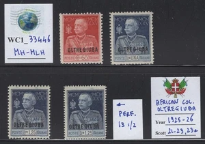WC1_33446 ITALIAN COLON.:OLTREGIUBA. 1925-26 JUBILEE set. Sc.21-23,23a. MH-MLH - Picture 1 of 1