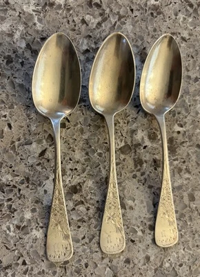 3 cucharas vintage de plata de ley 62 g Foto 1 de 4