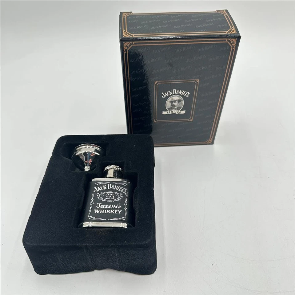 Jack Daniels Limited Tennessee Whiskey Old No.7 Brand Shot Flask and Funnel 2005 - Image 1 of 1