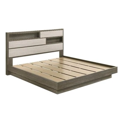 Cabecero Librero Coaster Fenwick Madera Cama King Oriental Gris Roble y Almendra Foto 1 de 4