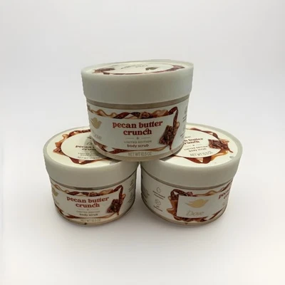 Exfoliante corporal Dove Pecan Butter Crunch 10,5 OZ lote de 3 edición limitada vacaciones Foto 1 de 4