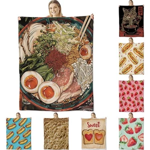 3D Cartoon Food Printing Series Sleeping Blanket, Sofa Bed Sheet Blanket - Picture 1 of 17