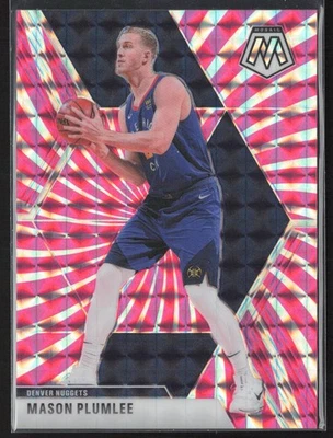 2019-20 Panini Mosaic #3 Mason Plumlee Pink Swirl 1st Off the Line #/11 - Image 1 of 2