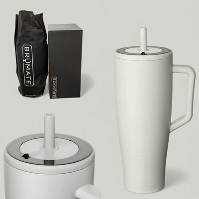 NIB~ BruMate Era 40 oz Earthy Dune Leak Proof Straw Tumbler Stainless Handle