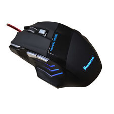 🔥Gaming Mouse 7 Button USB Wired LED Breathing Fire Button 3200 DPI Laptop PC🔥