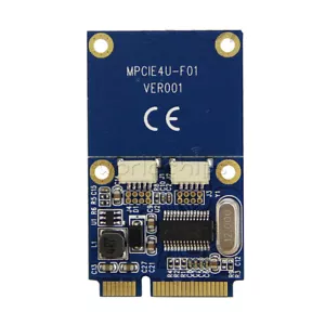 PCIe PCI-E to USB Adapter mPCIe to 5 Pin 2 Ports Dual USB2.0 Mini Converter Card - Picture 1 of 7