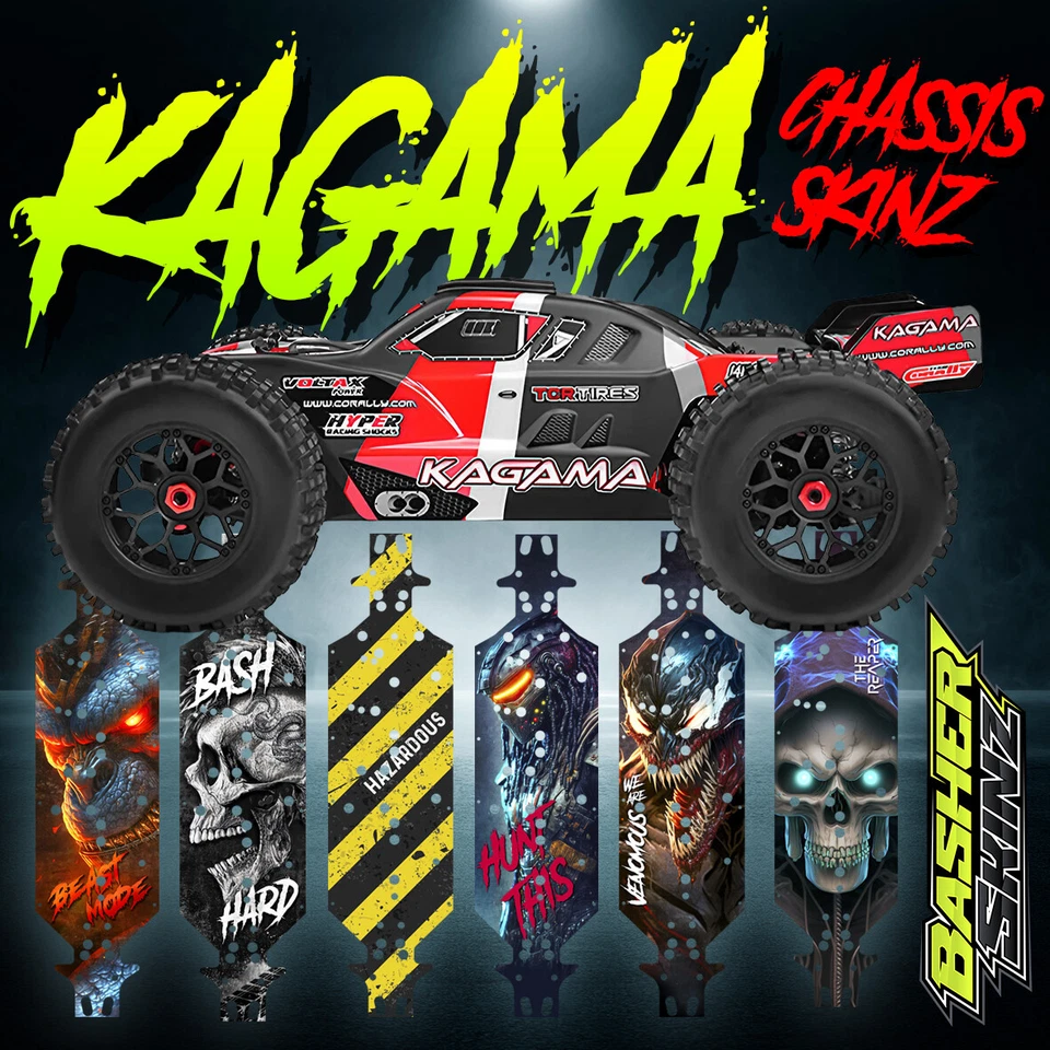 TEAM CORALLY Protezione pelle telaio CORALLY 6S KAGAMA RC - molti disegni! skinz resistente