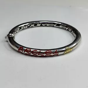 Designer Leopoldo Poli Sterling 18k Gold Emaille Armreif Armband - Bild 1 von 7